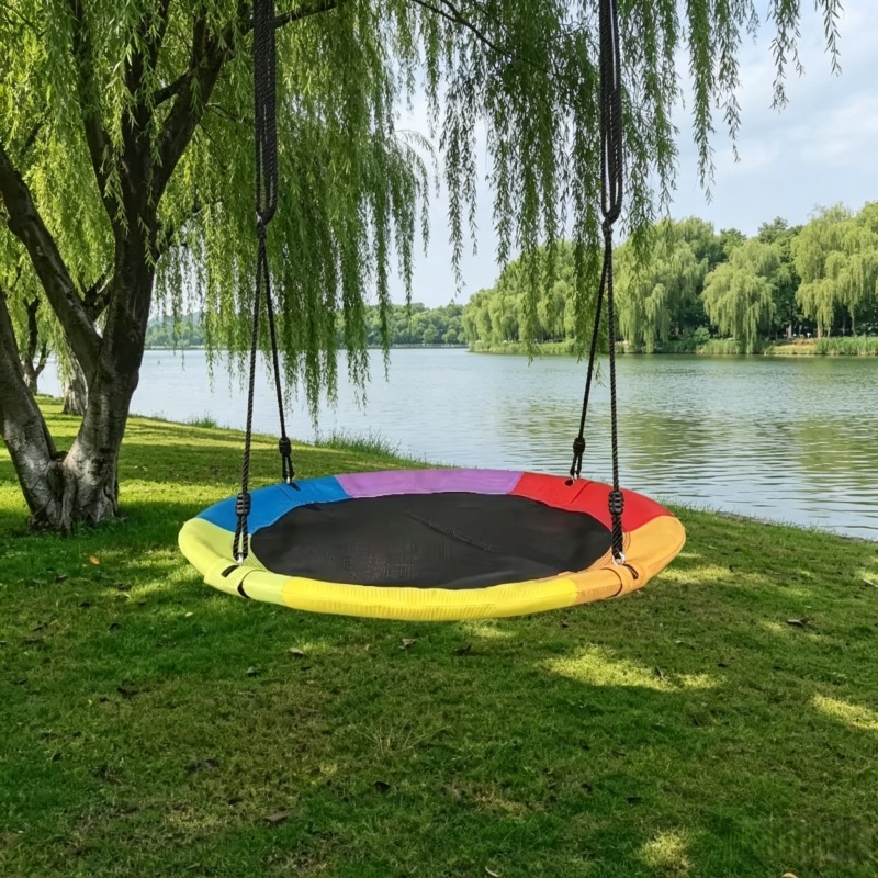 Kids Outdoor Hammock - 원형 옥스포드 네트 캔버스 어린이 해먹