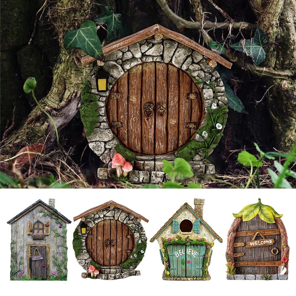 Kids Outdoor Fairy Garden - 조각 디자인 나무 미니어처 요정 그놈