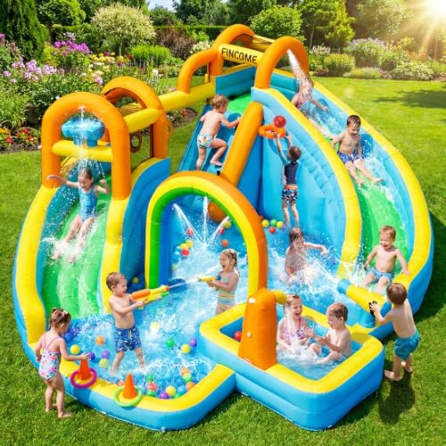 Kids Outdoor Pool - 어린이용 야외용 풍선 워터 슬라이드 파크: