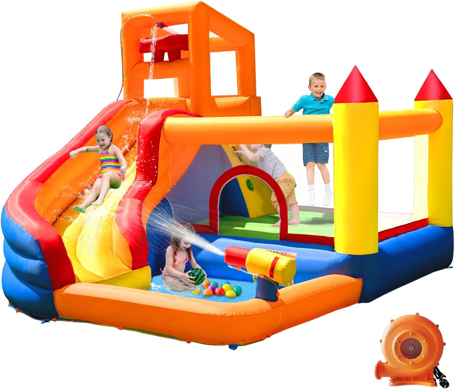 Kids Outdoor Water Slide - 화카스트로 어린이용 수영장 포함 에어바운스 워터슬라이드,
