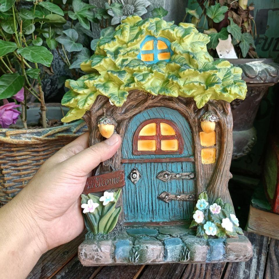 Kids Outdoor Fairy Garden - 나무 미니어처 요정/노움 조각 디자인 요정