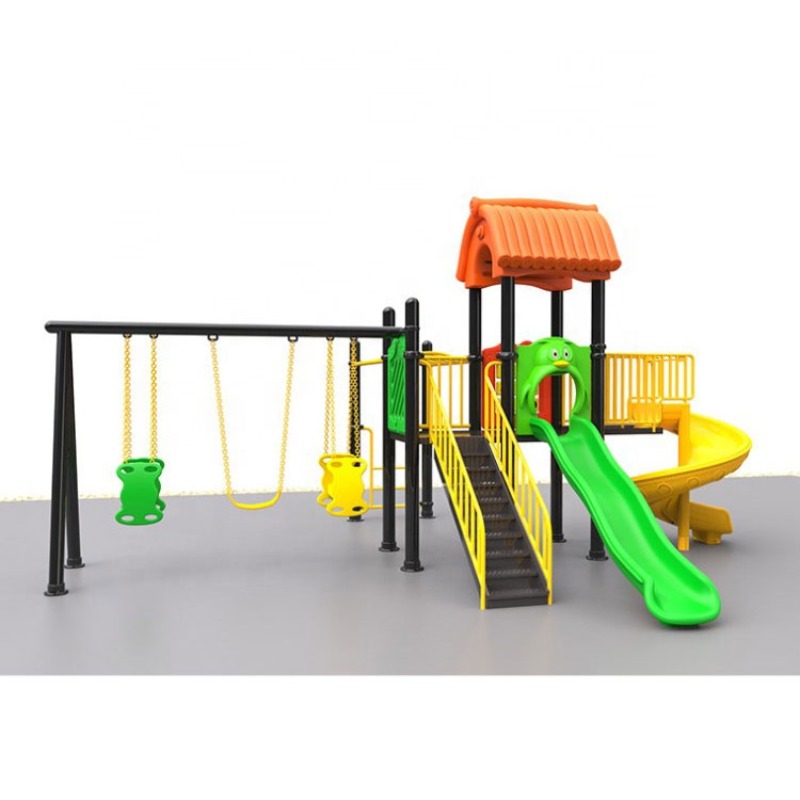 Kids Outdoor Slide Set - 도매 저가 야외 놀이기구 그네와 미끄럼틀