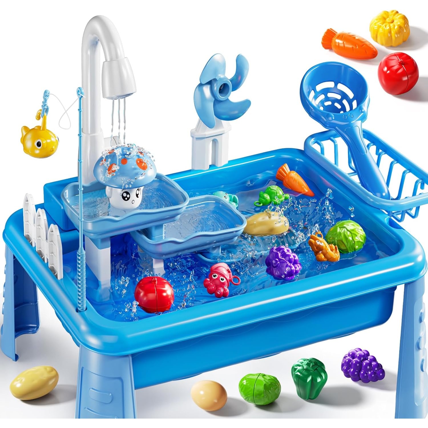 Kids Outdoor Water Table - 어린이용 물놀이 싱크대 장난감, 흐르는 물과