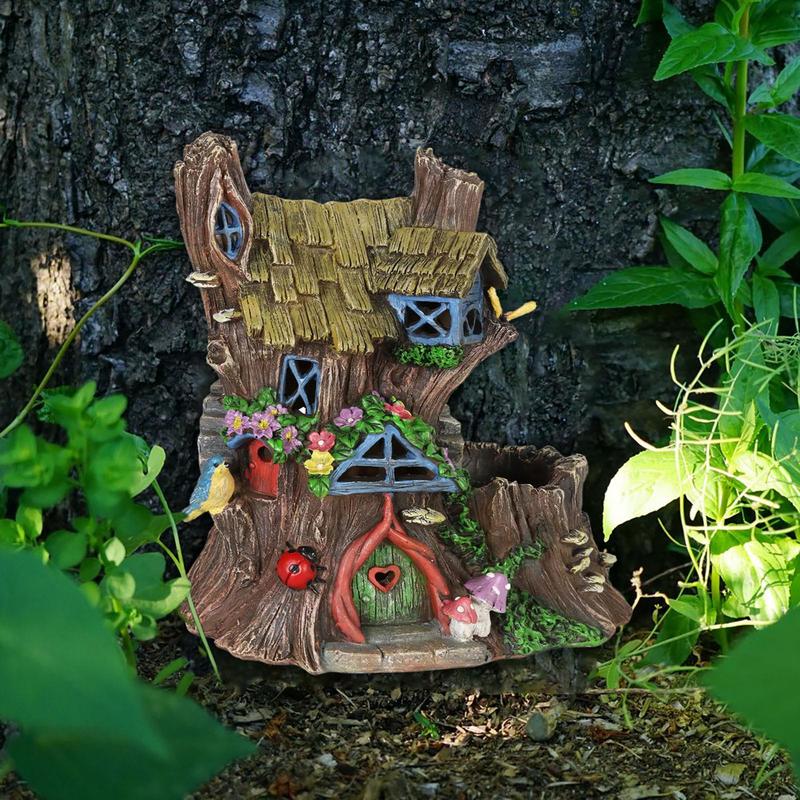 나무 얼굴 장식 야외 미니 나무 요정 마당 집, 홈 장 - Kids Outdoor Fairy Garden 리뷰 및 가격
