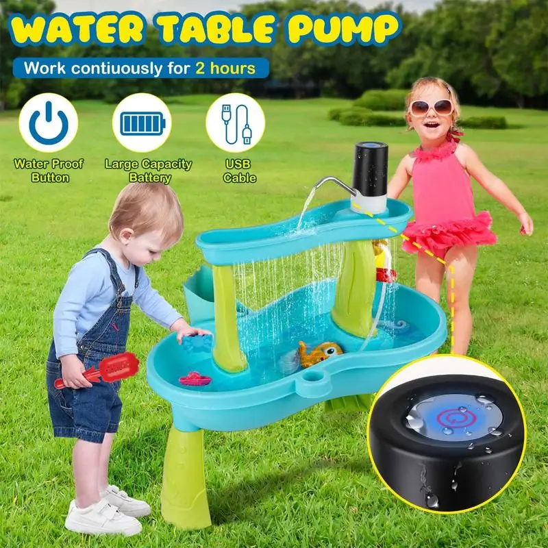 어린이 물 펌프 재미있는 야외 물놀이 테이블 펌프 어린 - Kids Outdoor Water Table 리뷰 및 가격