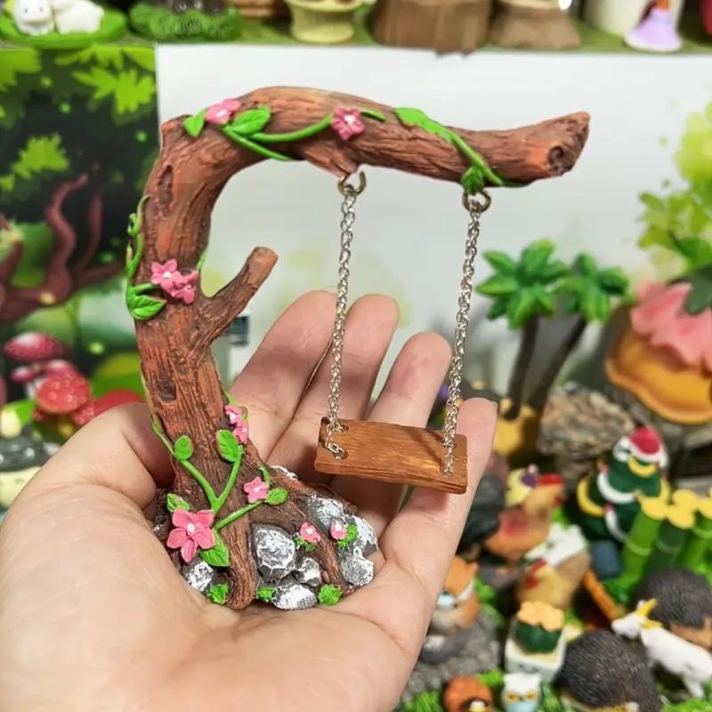 미니어처 요정 정원 그네 세트, DIY 모델 디스플레이 - Kids Outdoor Fairy Garden 리뷰 및 가격