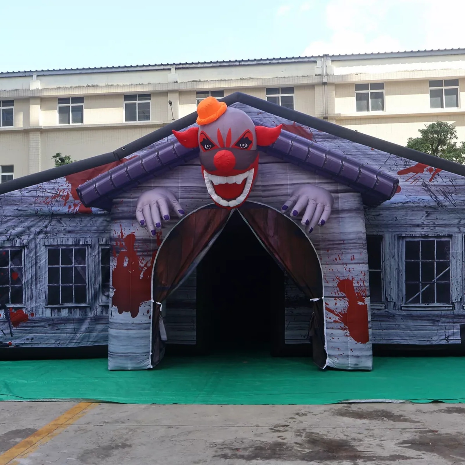 대형 회색 덮개형 에어바운스 미로 10X10m 33X3 - Kids Outdoor Party Venue 리뷰 및 가격