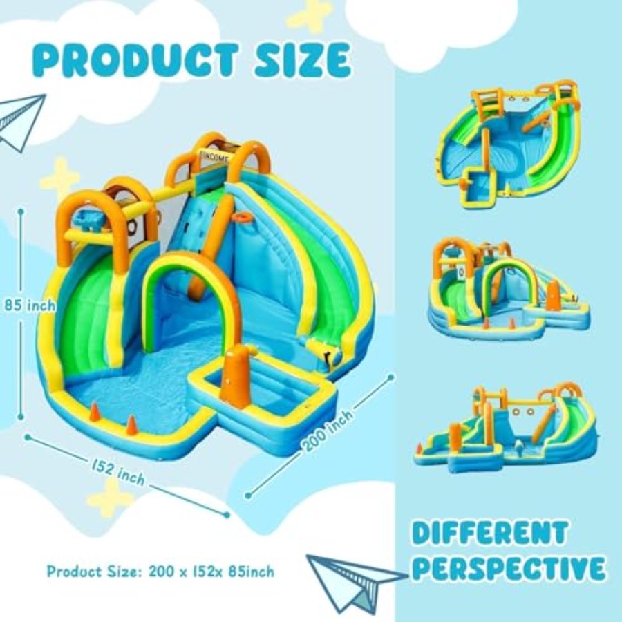 어린이용 야외용 풍선 워터 슬라이드 파크: PVC 소재 - Kids Outdoor Pool 리뷰 및 가격
