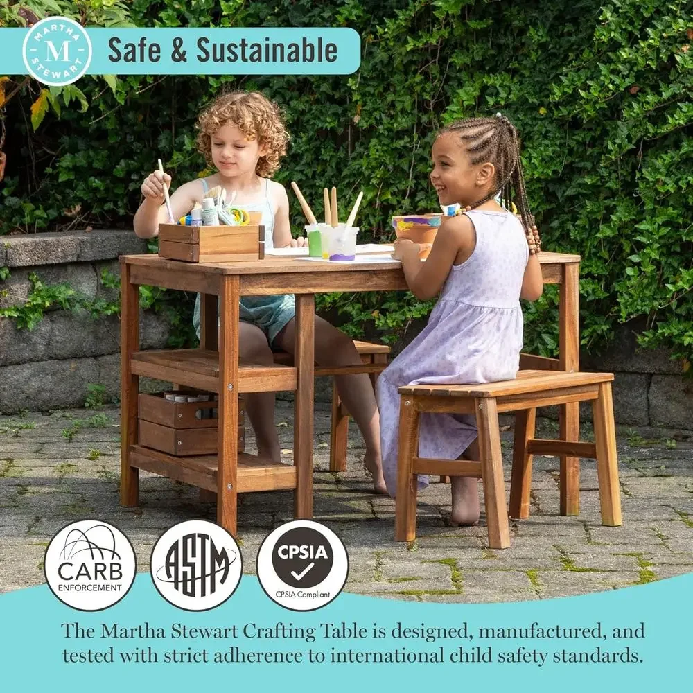 어린이 야외용 상자형 테이블 및 벤치 2개 세트: 아카 - Kids Outdoor Wooden Playset 리뷰 및 가격
