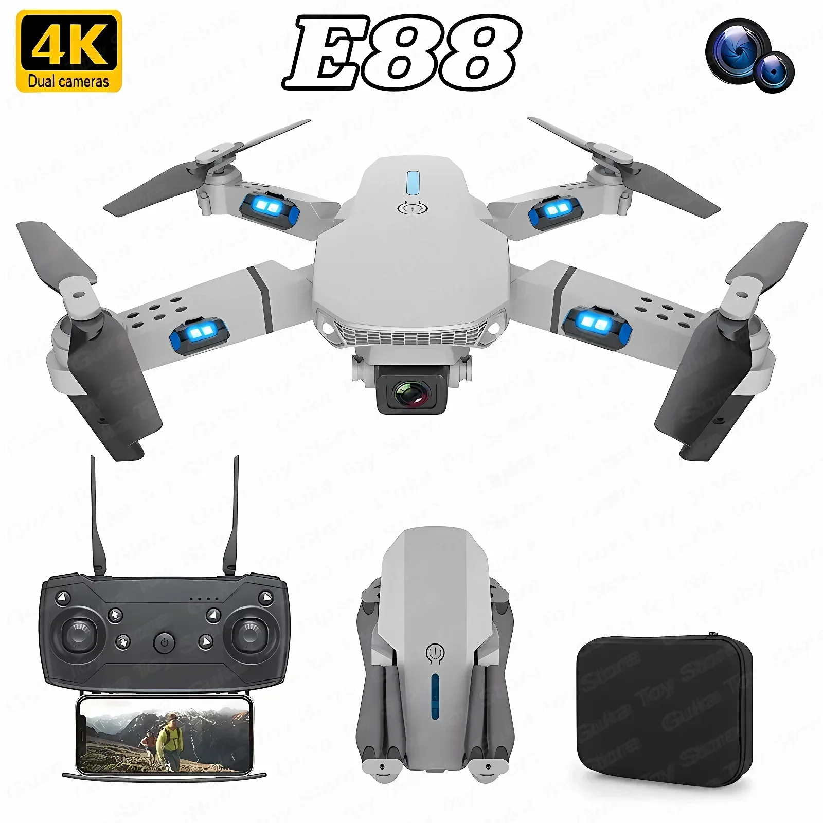 E88 프로 와이파이 FPV 드론, 광각 HD 4K 1 - Kids Outdoor Toy Storage 리뷰 및 가격