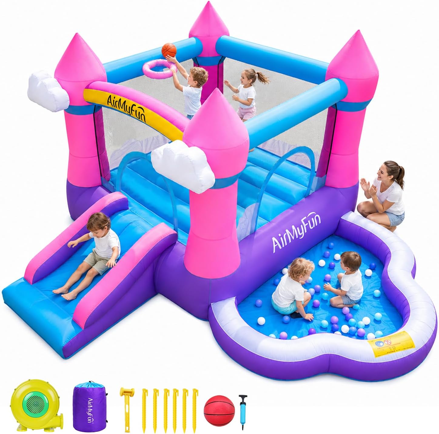 핑크색 실내/외 겸용 어린이용 에어바운스(3~8세) - - Kids Outdoor Pool 리뷰 및 가격