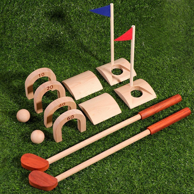 어린이 골프 공 세트 나무 골프 공 키트 어린이 야외  - Kids Outdoor Wooden Playset 리뷰 및 가격