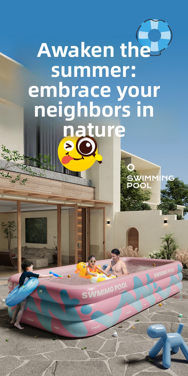 차양막 슬라이드가 있는 접이식 대형 수영장, 어린이 및 - Kids Outdoor Pool 리뷰 및 가격