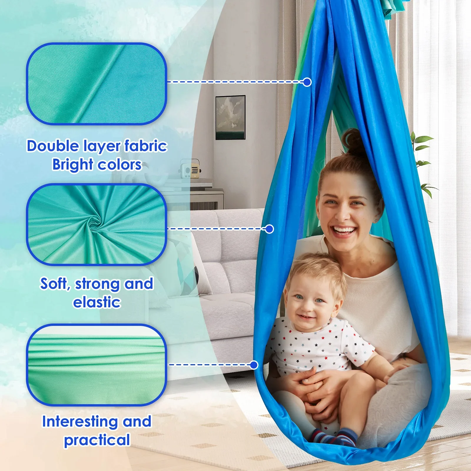 감각적 편안함을 주는 어린이용 센서리 스윙, 최대 20 - Kids Outdoor Hammock 리뷰 및 가격
