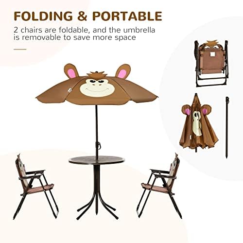 어린이용 테이블 및 의자 세트 피크닉 테이블 우산 브라 - Kids Outdoor Table With Umbrella 리뷰 및 가격