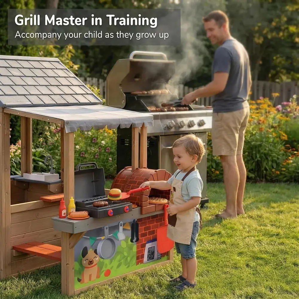 어린이 야외용 나무 놀이집, CeWooden 플레이 하 - Kids Outdoor Wooden Playset 리뷰 및 가격