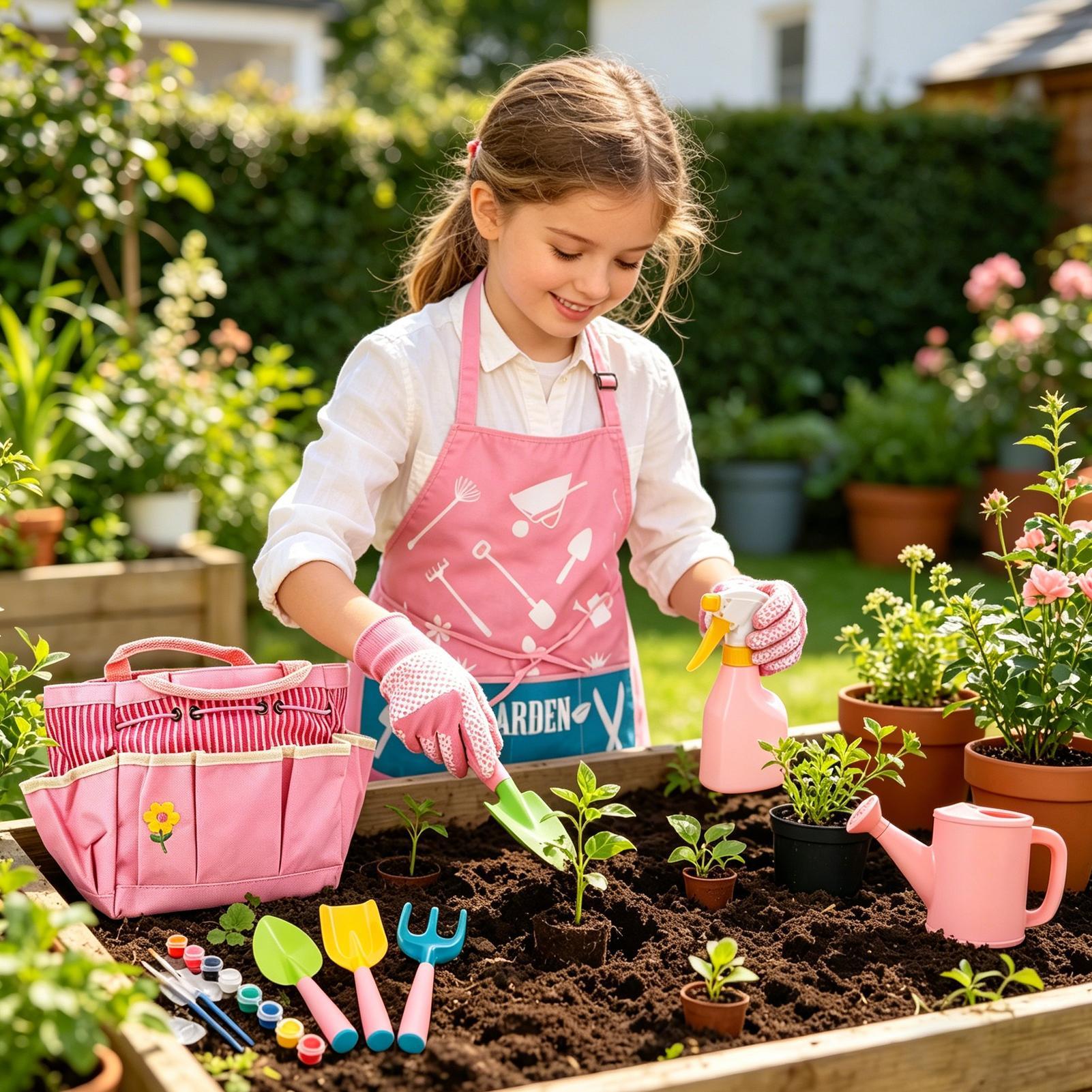 어린이 원예 키트 경량 인체공학적 야외 장난감 소녀 원 - Kids Outdoor Yard Tools 리뷰 및 가격
