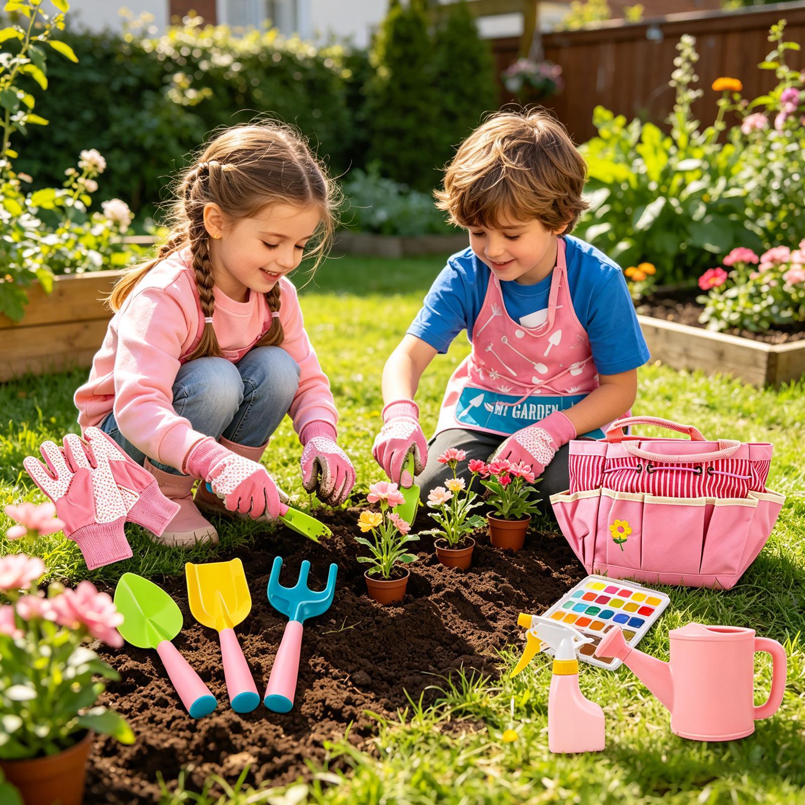 어린이 원예 키트 경량 인체공학적 야외 장난감 소녀 원 - Kids Outdoor Yard Tools 리뷰 및 가격