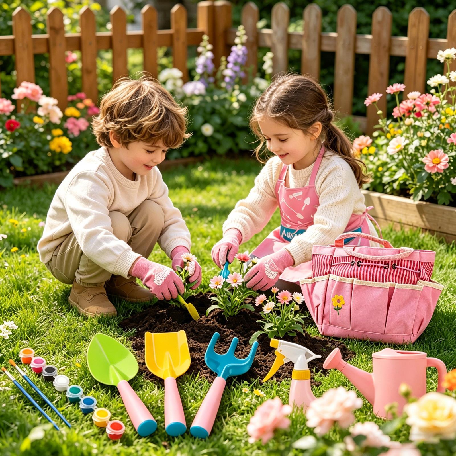 어린이 원예 키트 경량 인체공학적 야외 장난감 소녀 원 - Kids Outdoor Yard Tools 리뷰 및 가격