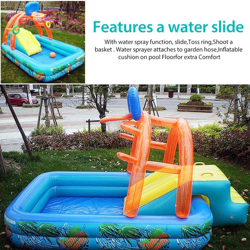 새로운 워터 슬라이드 어린이 재미 잔디 워터 슬라이드  - Kids Outdoor Slide Set 리뷰 및 가격