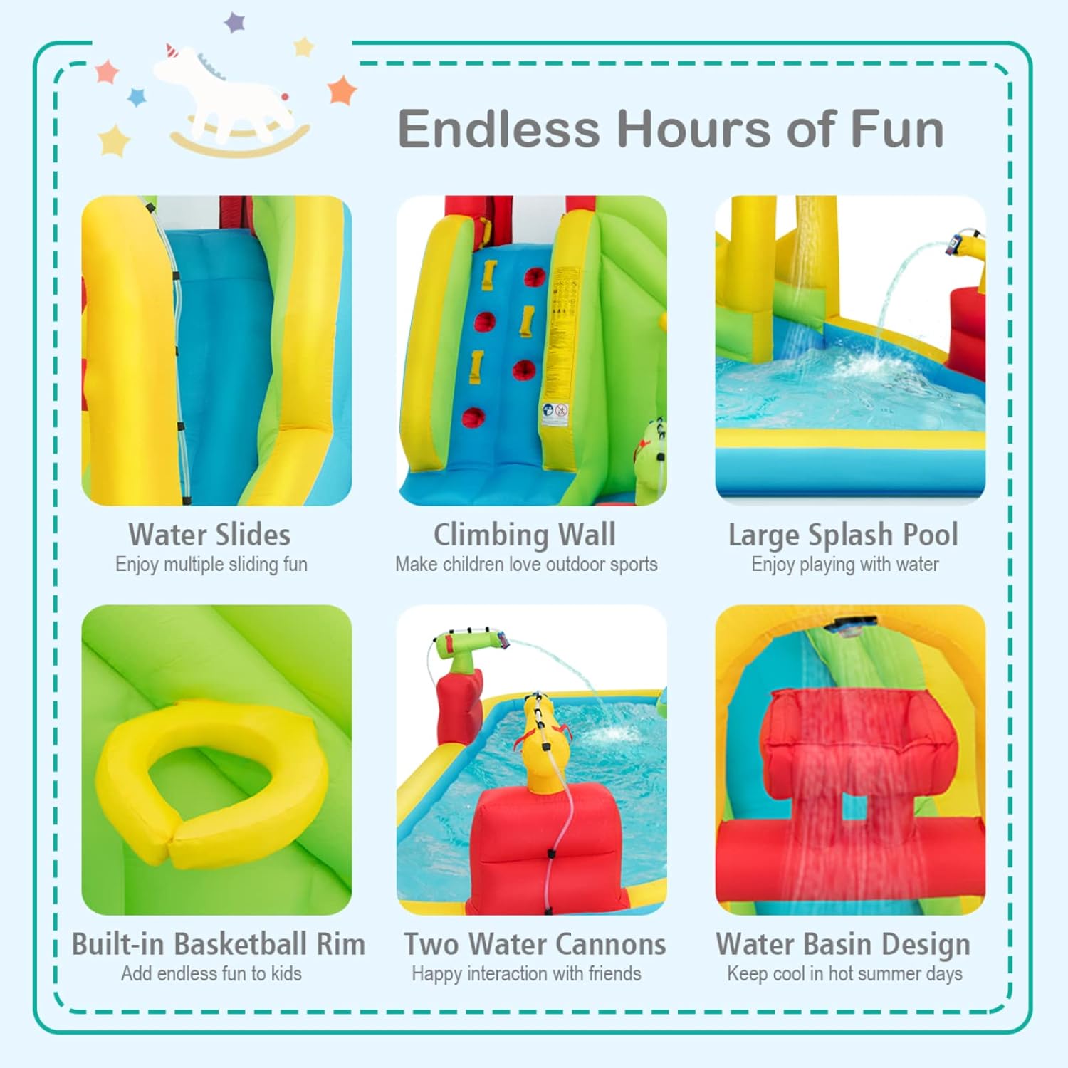 메가 대형 에어바운스 워터파크 - 어린이용 풍선 워터슬 - Kids Outdoor Pool 리뷰 및 가격