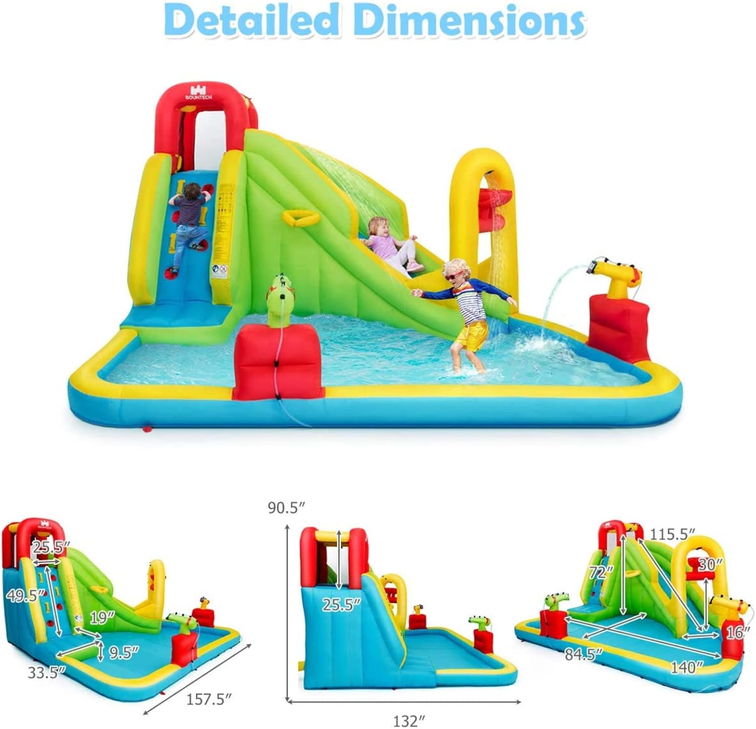 메가 대형 에어바운스 워터파크 - 어린이용 풍선 워터슬 - Kids Outdoor Pool 리뷰 및 가격