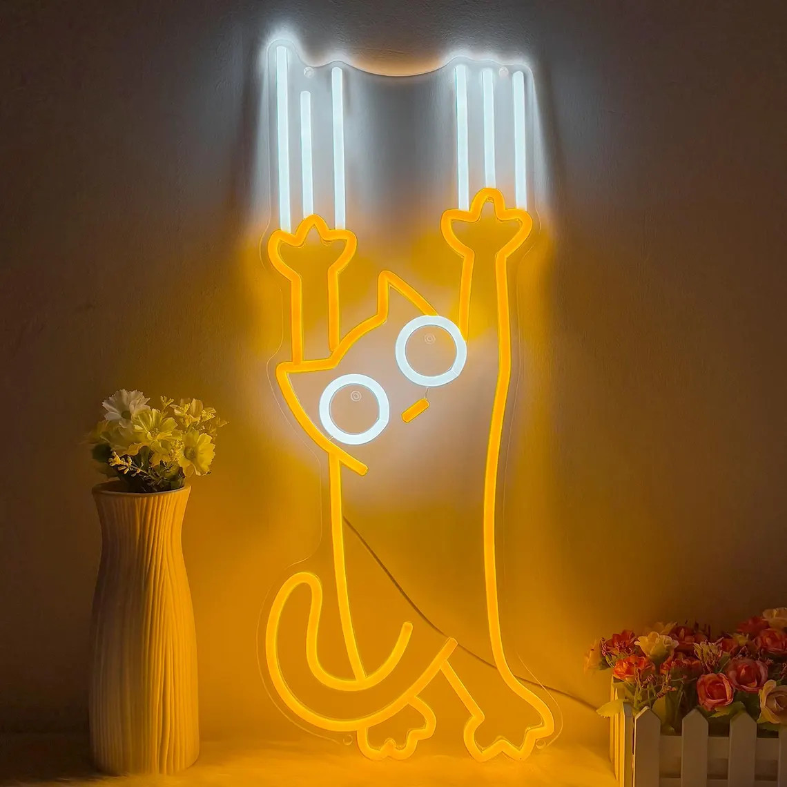 고양이 등반 네온사인, 맞춤형 고양이 LED 네온 조명 - Kids Outdoor Climbing Wall 리뷰 및 가격