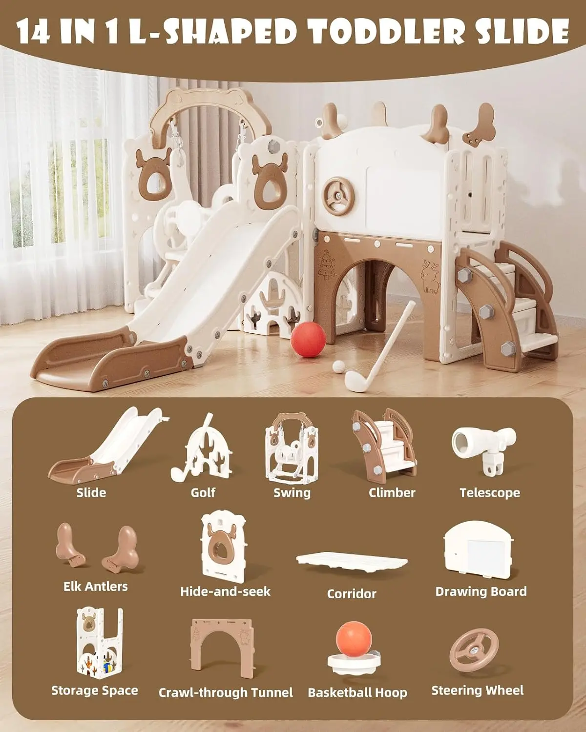 13-in-1 유아용 슬라이드 및 스윙 세트, 1세 이 - Kids Outdoor Slide Set 리뷰 및 가격