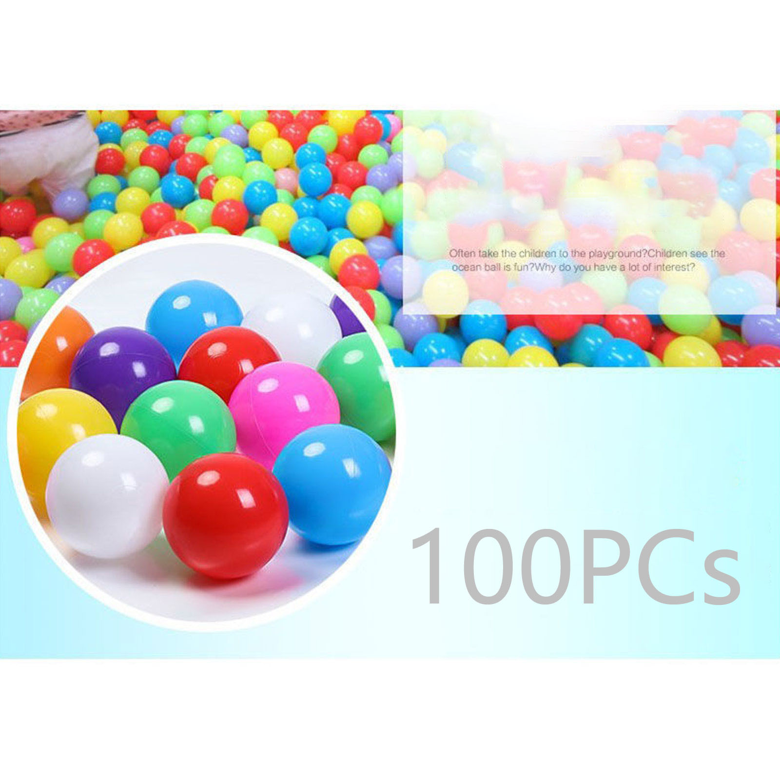 100개 55MM 아기 플라스틱 공 물놀이 풀 바다 공 - Kids Outdoor Activity Centre 리뷰 및 가격