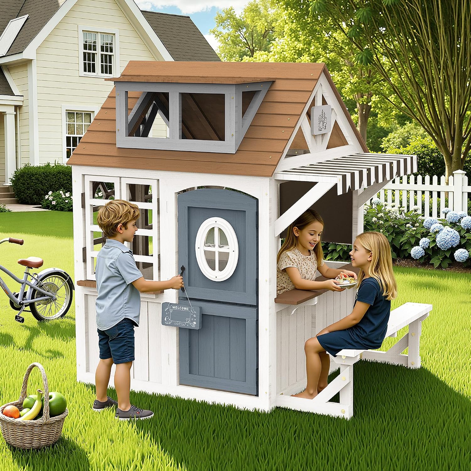 알보트 키즈 야외용 원목 놀이집 (주방 세트 포함) | - Kids Outdoor Wooden Playset 리뷰 및 가격