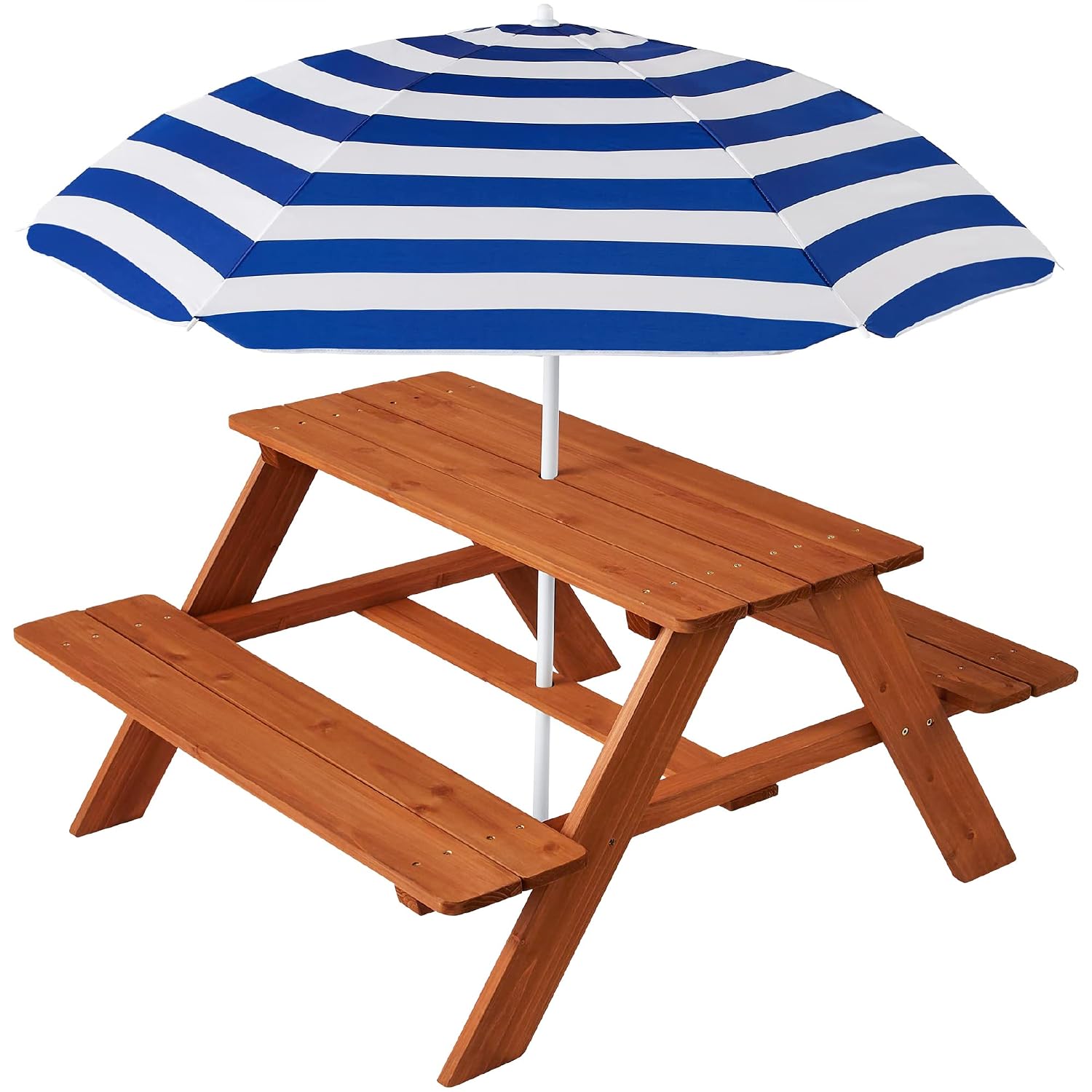 우드 키즈 피크닉 테이블(우산 포함), 야외 활동 테이 - Kids Outdoor Table With Umbrella 리뷰 및 가격