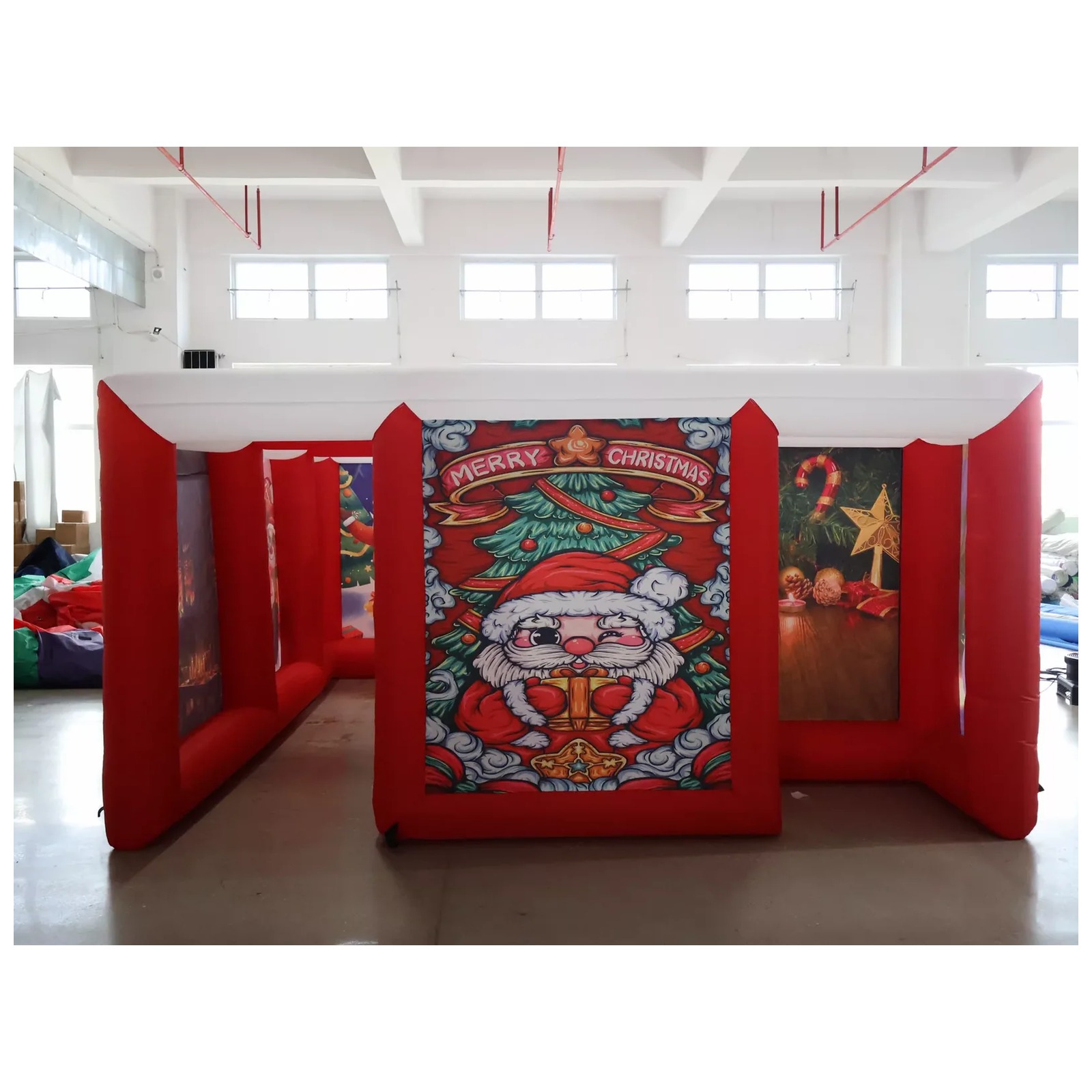 야외용 빨간색 덮개형 에어바운스 미로 4X6m 13X2 - Kids Outdoor Party Venue 리뷰 및 가격