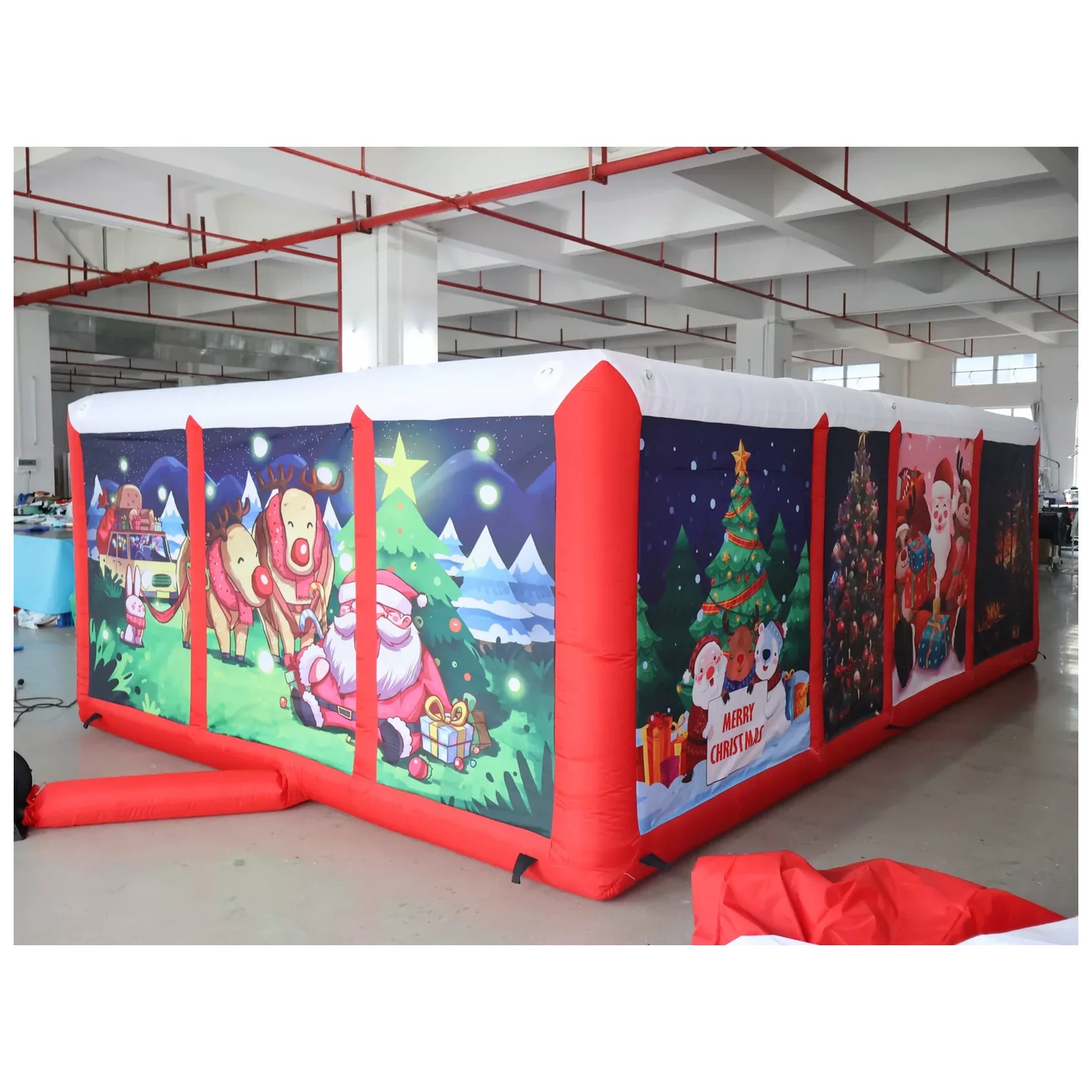 야외용 빨간색 덮개형 에어바운스 미로 4X6m 13X2 - Kids Outdoor Party Venue 리뷰 및 가격