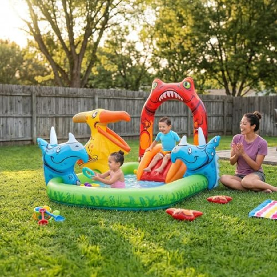어린이용 야외 물놀이 센터, PVC 소재, 청록색, 풍 - Kids Outdoor Pool 리뷰 및 가격