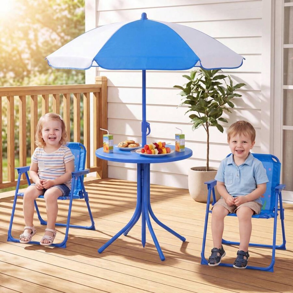 어린이 피크닉 테이블 야외 세트(접이식 의자 2개와 유 - Kids Outdoor Table With Umbrella 리뷰 및 가격